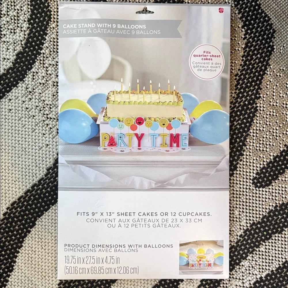 🆕American Greetings Cake Stand With 9 Balloons